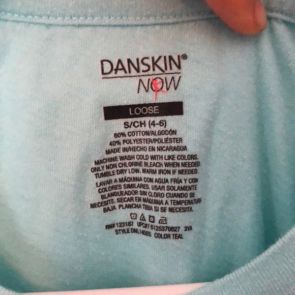 Danskin Now Loose Blue T-Shirt - Picture 3 of 3